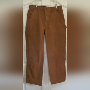 Carhartt Brown Canvas Work Pants Men's Size 36x32 B11 BRN USA Made